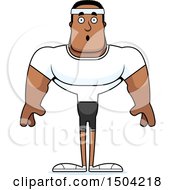 Poster, Art Print Of Surprised Buff African American Fitness Man