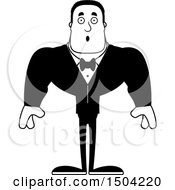 Clipart Of A Surprised Buff African American Male Groom Royalty Free Vector Illustration