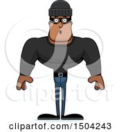 Poster, Art Print Of Surprised Buff African American Male Robber