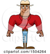 Poster, Art Print Of Happy Buff African American Male Cowboy