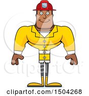 Poster, Art Print Of Happy Buff African American Male Fire Fighter