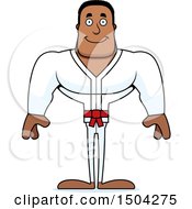 Clipart Of A Happy Buff African American Karate Man Royalty Free Vector Illustration