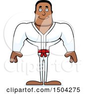 Poster, Art Print Of Happy Buff African American Karate Man