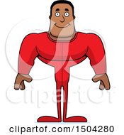 Clipart Of A Happy Buff African American Man In Pjs Royalty Free Vector Illustration by Cory Thoman