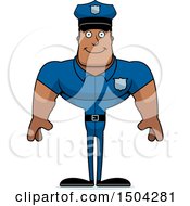 Poster, Art Print Of Happy Buff African American Male Police Officer