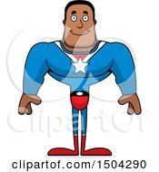 Clipart Of A Happy Buff African American Male Super Hero Royalty Free Vector Illustration by Cory Thoman
