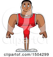 Clipart Of A Happy Buff African American Male Wrestler Royalty Free Vector Illustration by Cory Thoman
