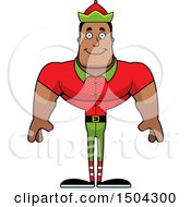 Poster, Art Print Of Happy Buff African American Male Christmas Elf