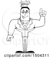 Clipart Of A Black And White Drunk Buff African American Male Teacher Royalty Free Vector Illustration