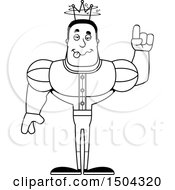 Clipart Of A Black And White Drunk Buff African American Male Prince Royalty Free Vector Illustration