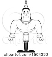 Clipart Of A Black And White Bored Buff African American Male Wizard Royalty Free Vector Illustration