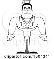 Clipart Of A Black And White Bored Buff African American Male Teacher Royalty Free Vector Illustration