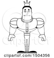 Clipart Of A Black And White Bored Buff African American Male Prince Royalty Free Vector Illustration