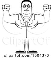 Poster, Art Print Of Black And White Cheering Buff African American Male Scientist