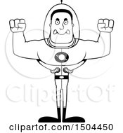 Poster, Art Print Of Black And White Mad Buff African American Space Man Or Astronaut