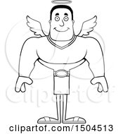 Poster, Art Print Of Black And White Happy Buff African American Male Angel