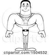 Clipart Of A Black And White Happy Buff African American Male Super Hero Royalty Free Vector Illustration