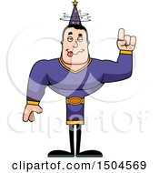 Clipart Of A Buff Caucasian Male Wizard With An Idea Royalty Free Vector Illustration