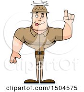 Clipart Of A Drunk Buff Caucasian Male Zookeeper Royalty Free Vector Illustration