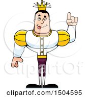Clipart Of A Drunk Buff Caucasian Male Prince Royalty Free Vector Illustration