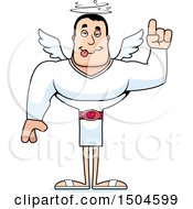 Clipart Of A Drunk Buff Caucasian Male Cupid Royalty Free Vector Illustration