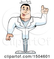 Clipart Of A Drunk Buff Caucasian Male Doctor Royalty Free Vector Illustration