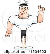 Clipart Of A Drunk Buff Caucasian Male Fitness Guy Royalty Free Vector Illustration by Cory Thoman