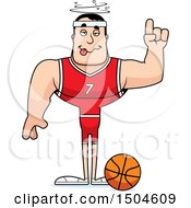 Poster, Art Print Of Drunk Buff Caucasian Male Basketball Player