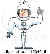 Clipart Of A Drunk Buff Caucasian Male Astronaut Royalty Free Vector Illustration