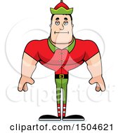 Poster, Art Print Of Bored Buff Caucasian Male Christmas Elf
