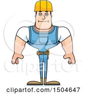 Poster, Art Print Of Bored Buff Caucasian Male Construction Worker