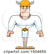 Clipart Of A Bored Buff Caucasian Male Hermes Royalty Free Vector Illustration