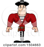 Clipart Of A Bored Buff Caucasian Male Pirate Captain Royalty Free Vector Illustration