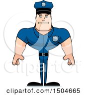 Poster, Art Print Of Bored Buff Caucasian Male Police Officer
