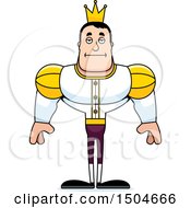 Clipart Of A Bored Buff Caucasian Male Prince Royalty Free Vector Illustration