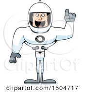 Poster, Art Print Of Buff Caucasian Male Astronaut With An Idea