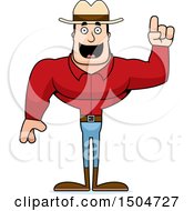 Poster, Art Print Of Buff Caucasian Male Cowboy With An Idea
