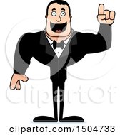 Clipart Of A Buff Caucasian Male Groom With An Idea Royalty Free Vector Illustration