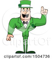 Clipart Of A Buff Caucasian Irish Man With An Idea Royalty Free Vector Illustration