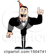 Poster, Art Print Of Buff Caucasian Party Man With An Idea
