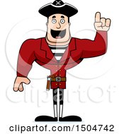 Poster, Art Print Of Buff Caucasian Male Pirate Captain With An Idea