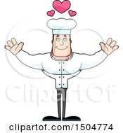 Poster, Art Print Of Buff Caucasian Male Chef With Open Arms
