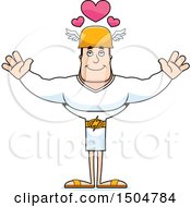 Clipart Of A Buff Caucasian Male Hermes With Open Arms Royalty Free Vector Illustration