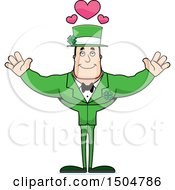 Poster, Art Print Of Buff Caucasian Irish Man With Hearts And Open Arms
