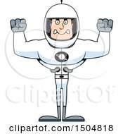 Poster, Art Print Of Mad Buff Caucasian Male Astronaut