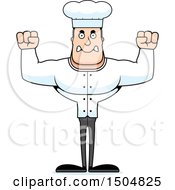 Poster, Art Print Of Mad Buff Caucasian Male Chef