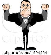 Clipart Of A Mad Buff Caucasian Male Groom Royalty Free Vector Illustration