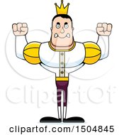 Clipart Of A Mad Buff Caucasian Male Prince Royalty Free Vector Illustration