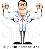 Poster, Art Print Of Mad Buff Caucasian Male Scientist