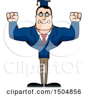 Clipart Of A Mad Buff Caucasian Male Teacher Royalty Free Vector Illustration